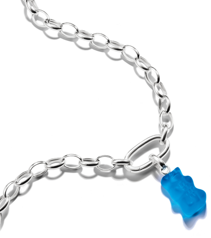 Charm-Anhänger, Goldbär aus Glas, in blau, aus Silber - Thomas Sabo Modell: CC1275-017-1