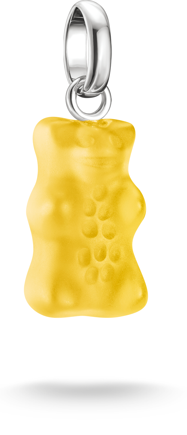 Charm-Anhänger, Goldbär aus Glas, gelb, aus Silber - Thomas Sabo Modell: CC1275-017-4