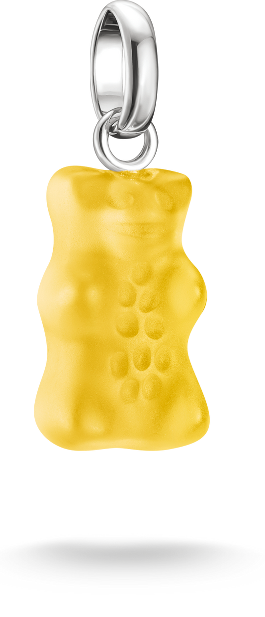 Charm-Anhänger, Goldbär aus Glas, gelb, aus Silber - Thomas Sabo Modell: CC1275-017-4