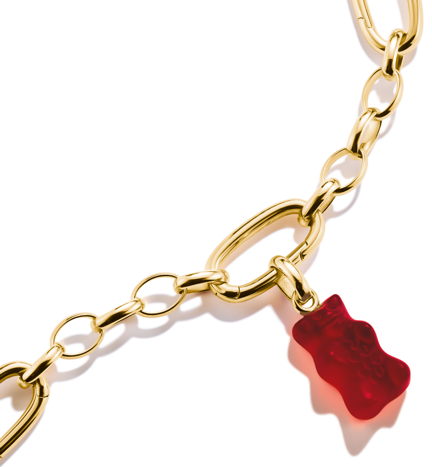 Thomas Sabo Charm-Goldbären-Anhänger in Rot Connect vergoldet