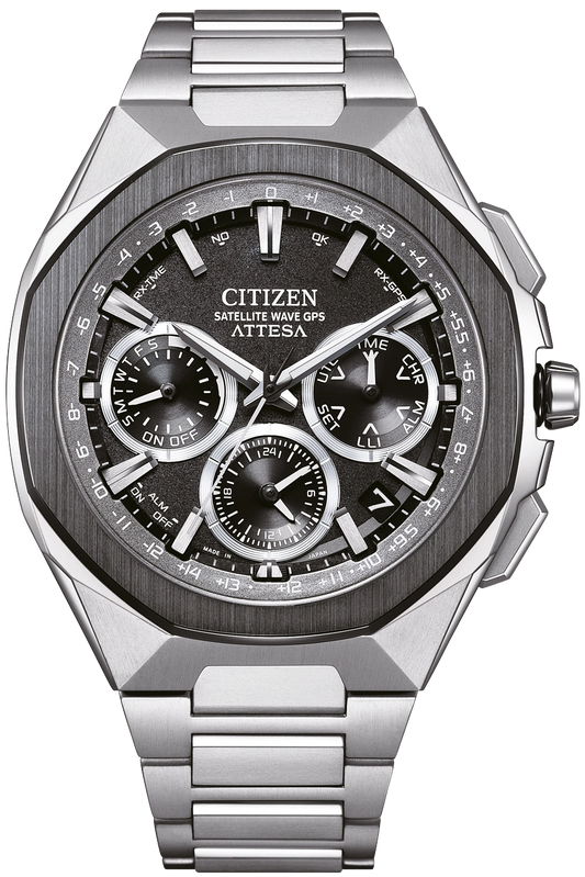 Citizen Attesa CC4104-53E Uhr • Eco-Drive GPS • Super Titanium