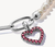 Charm pendant, heart with purple gemstones set in silver - Thomas Sabo Model: CC1237-639-10