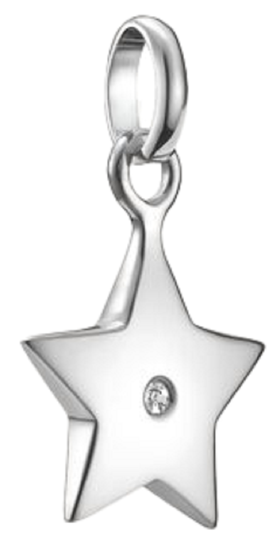 Charm Pendant, Star with White Gemstone, in Silver - Thomas Sabo Model: CC1238-051-14