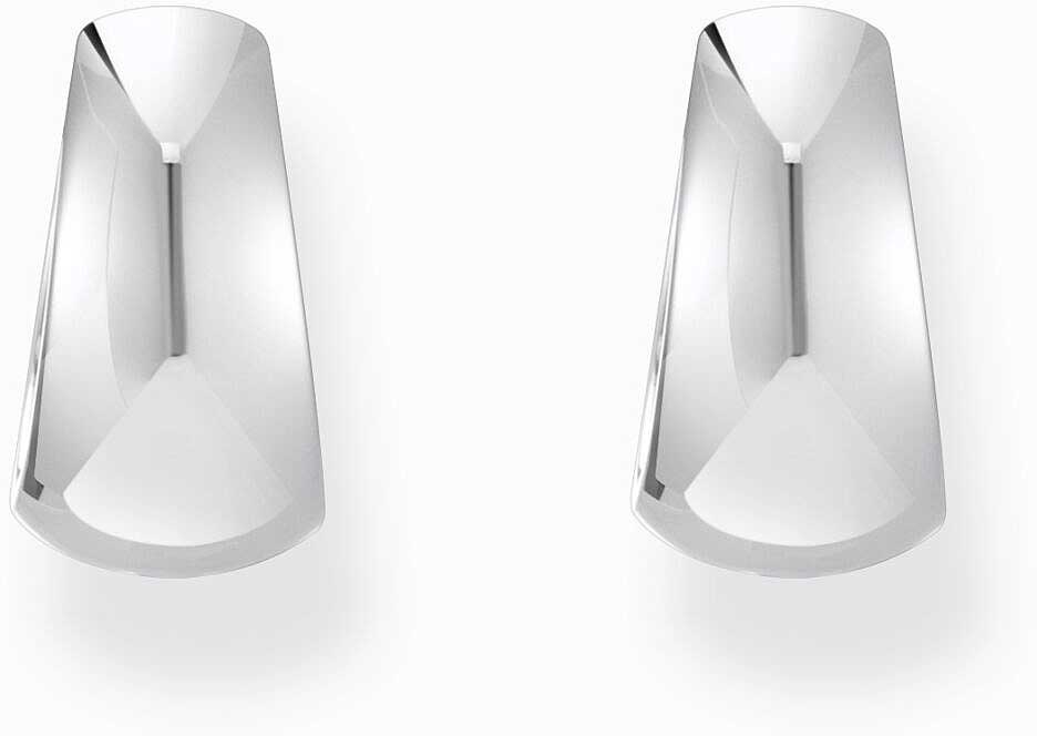 Silberfarbene Kreolen, in eleganter Trapezform mit von den 90s inspirierter Chunky-Optik - Thomas Sabo Modell: CR740-001-21