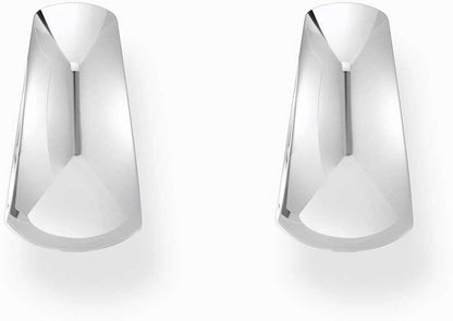 Silberfarbene Kreolen, in eleganter Trapezform mit von den 90s inspirierter Chunky-Optik - Thomas Sabo Modell: CR740-001-21