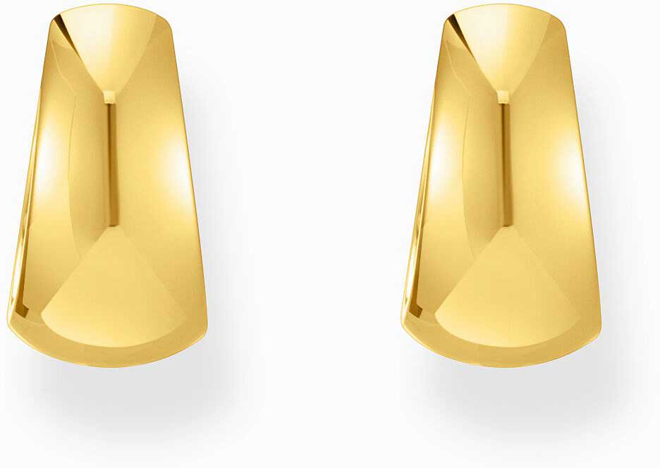 Goldfarbene Kreolen, in eleganter Trapezform mit von den 90s inspirierter Chunky-Optik - Thomas Sabo Modell: CR740-413-39