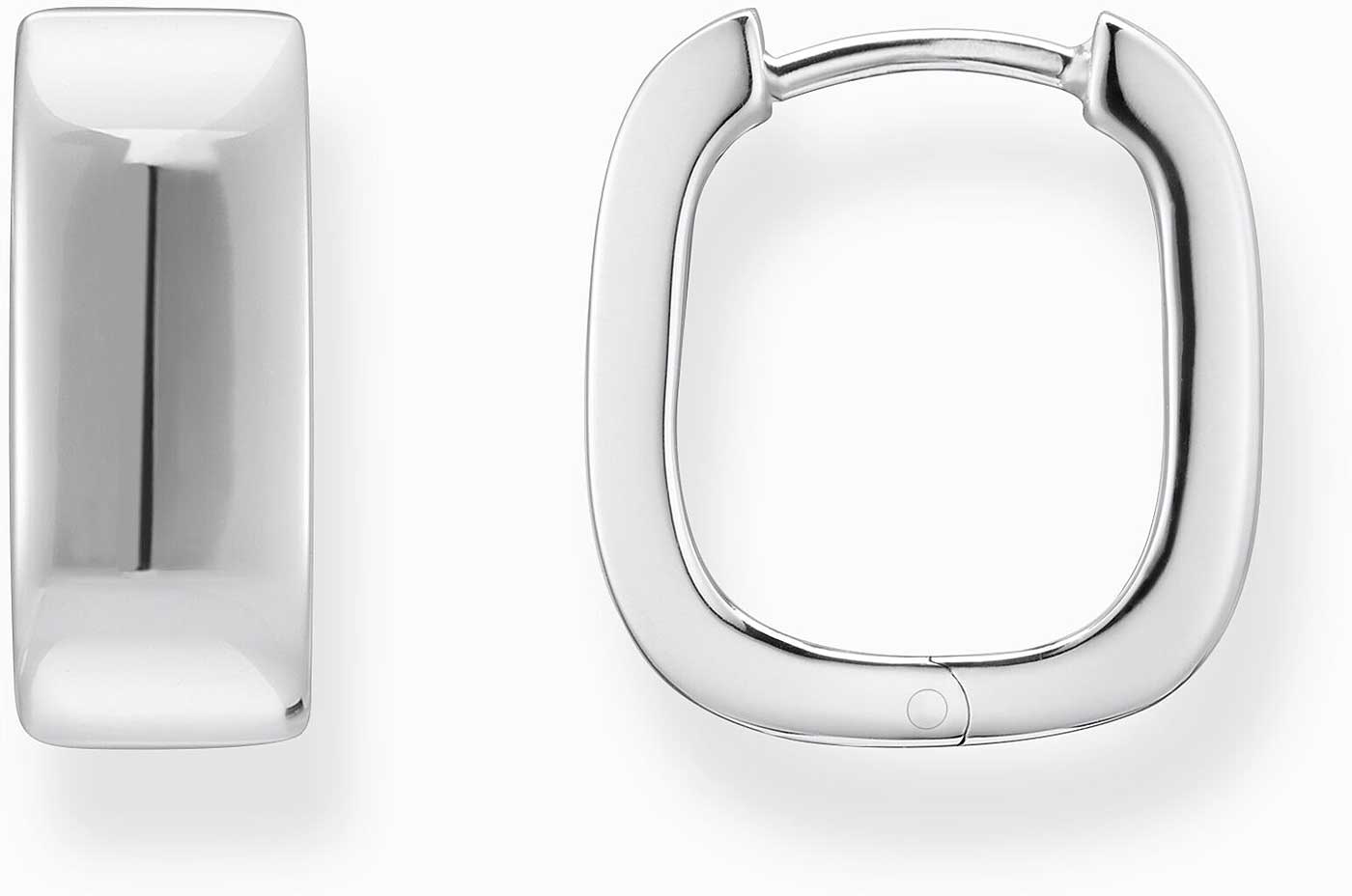 Silberfarbene Kreolen, Mit eckiger Form und minimalistischem Design - Thomas Sabo Modell: CR744-001-21