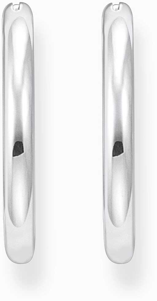 Silberfarbene, klassische Kreolen, mit abgerundeter, etwas breiterer Form - Thomas Sabo Modell: CR745-001-21