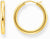 Goldfarbene, klassische Kreolen, mit abgerundeter, etwas breiterer Form - Thomas Sabo Modell: CR745-001-21
