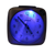 Wecker mit blau beleuchtetem Zifferblatt, analoge Zeiger