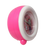 Kinderwecker im schrägen Blick: rosa Gehäuse, weißer Leuchtring und rundes Display
