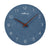Wanduhr mit arabischen Ziffern und Zeigern, rund, blau-grau