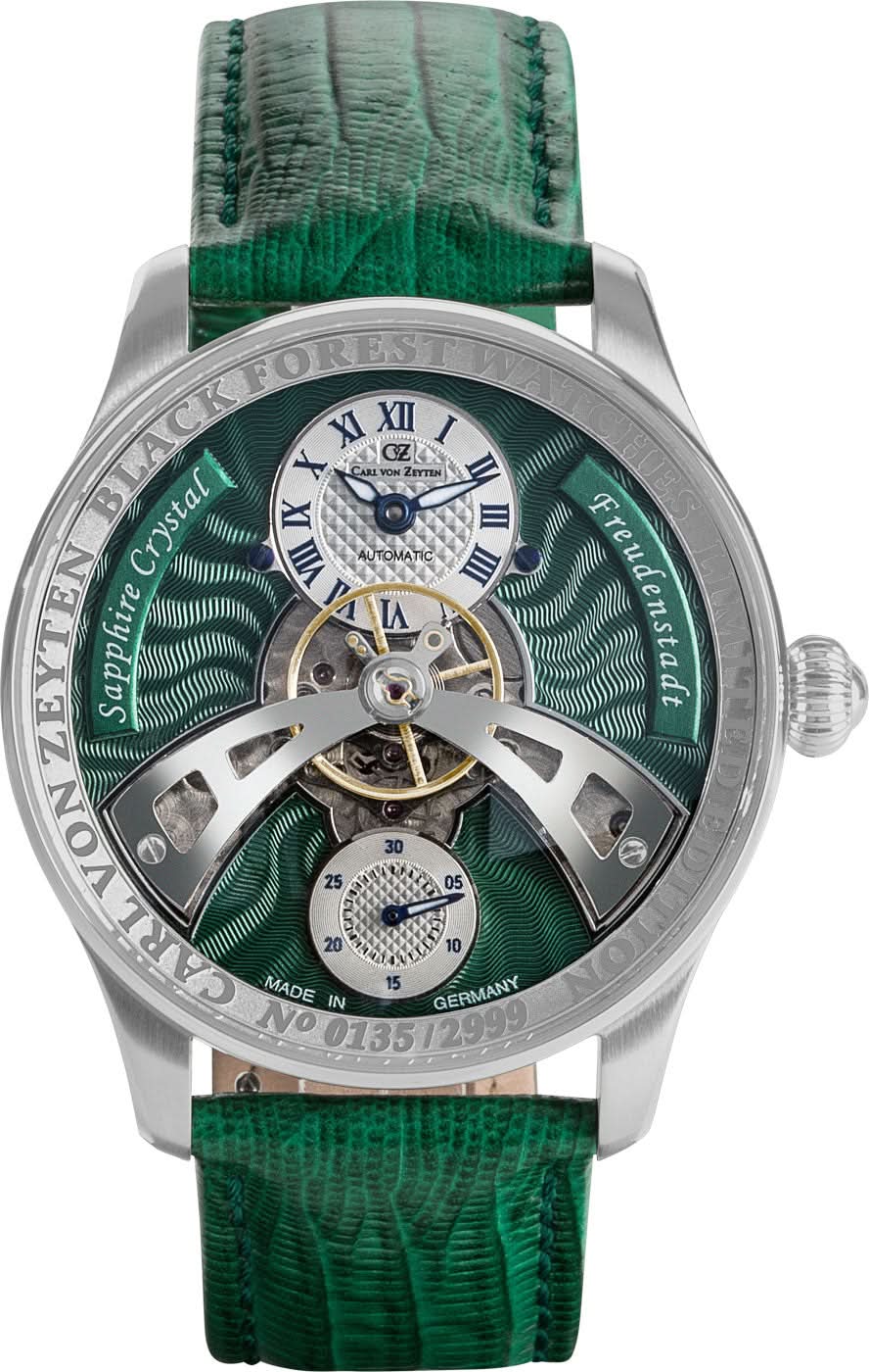 Carl von Zeyten Freudenstadt CVZ0043GRS Herrenuhr • Offene Unruh • Saphirglas