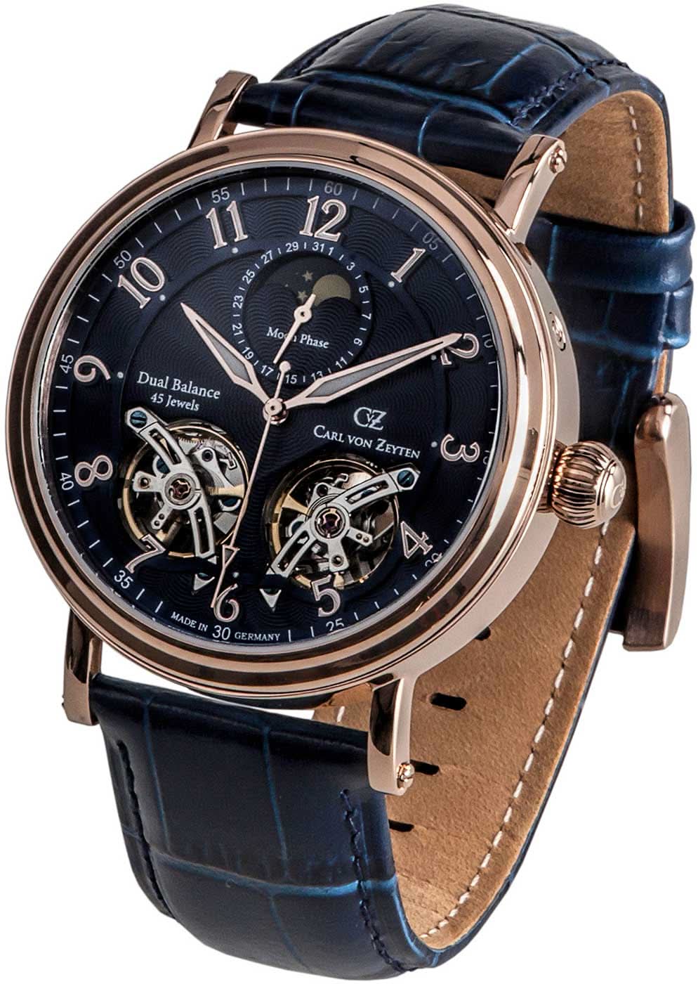 Carl von Zeyten Murg CVZ0054RBL Herren Uhr • Twin Balance • Automatik