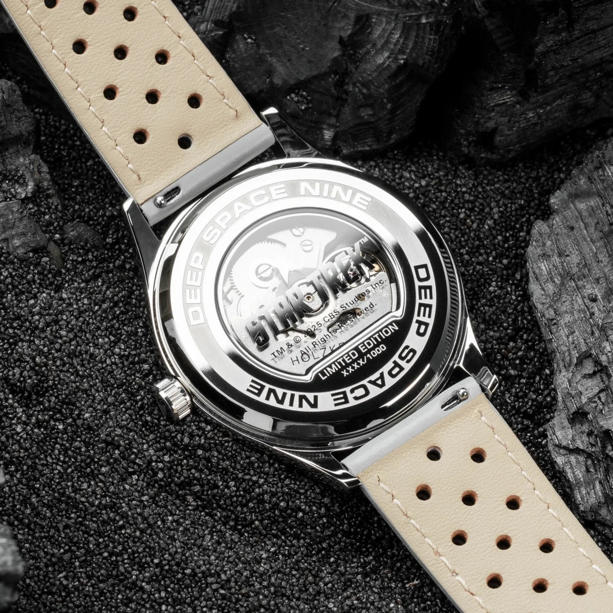 Holzkern DS9 HOLZKERN-DS9 Uhr • Einzigartiges Marmor-Zifferblatt • Lumineszierende Zeiger