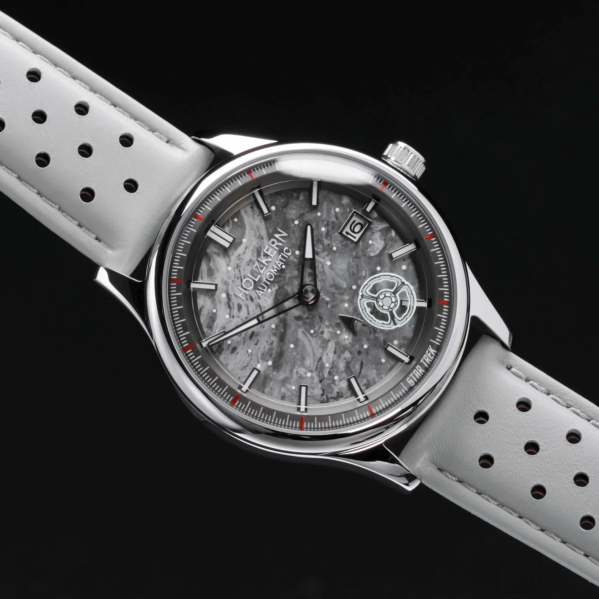 Holzkern DS9 HOLZKERN-DS9 Uhr • Einzigartiges Marmor-Zifferblatt • Lumineszierende Zeiger