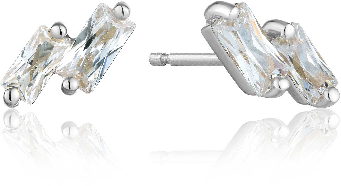 ANIA HAIE E018-07H Double Row Stud Earrings with Stones
