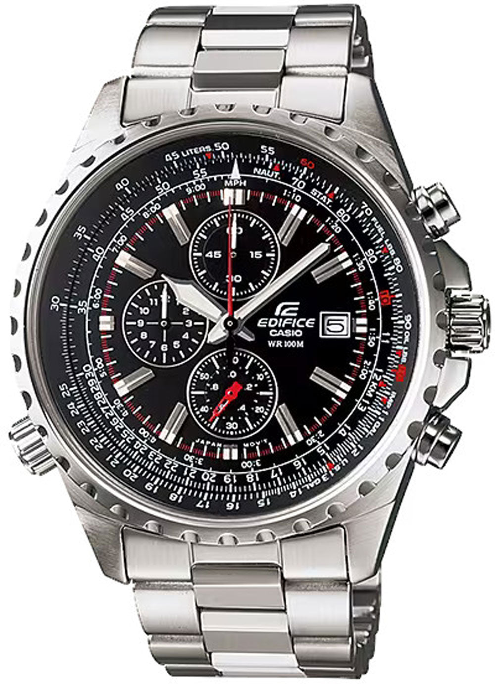 Casio Edifice EF-527D-1AVEF Herrenuhr • Präziser Chronograph • Flieger-Rechenschieber