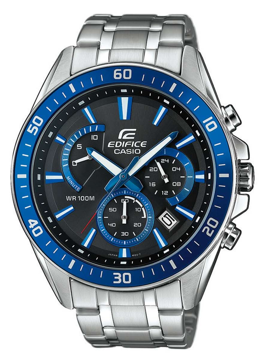 Casio Edifice EFR-552D-1A2VUEF Herrenuhr • Sport-Chronograph • Edelstahl-Design