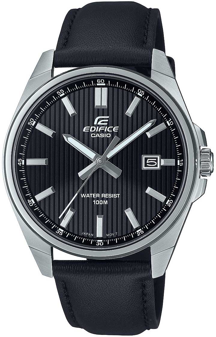 Casio Edifice EFV-150L-1AVUEF Uhr • 10 Bar Wasserdicht • Echtlederarmband