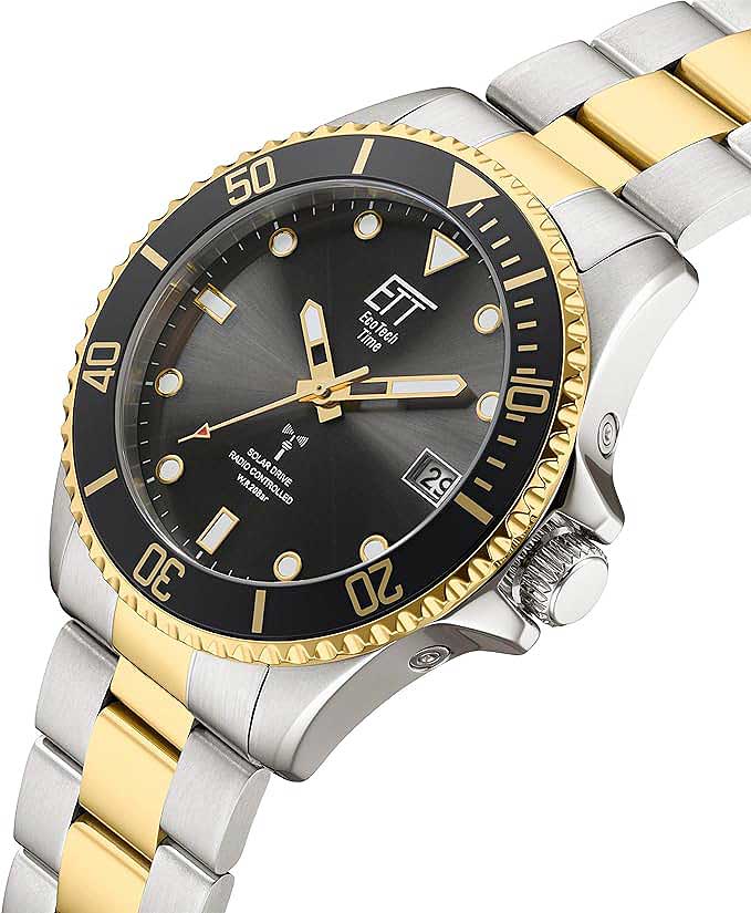 Eco Tech Time EGS-11606-25M Herren Uhr • Solar • Funk • Saphirglas