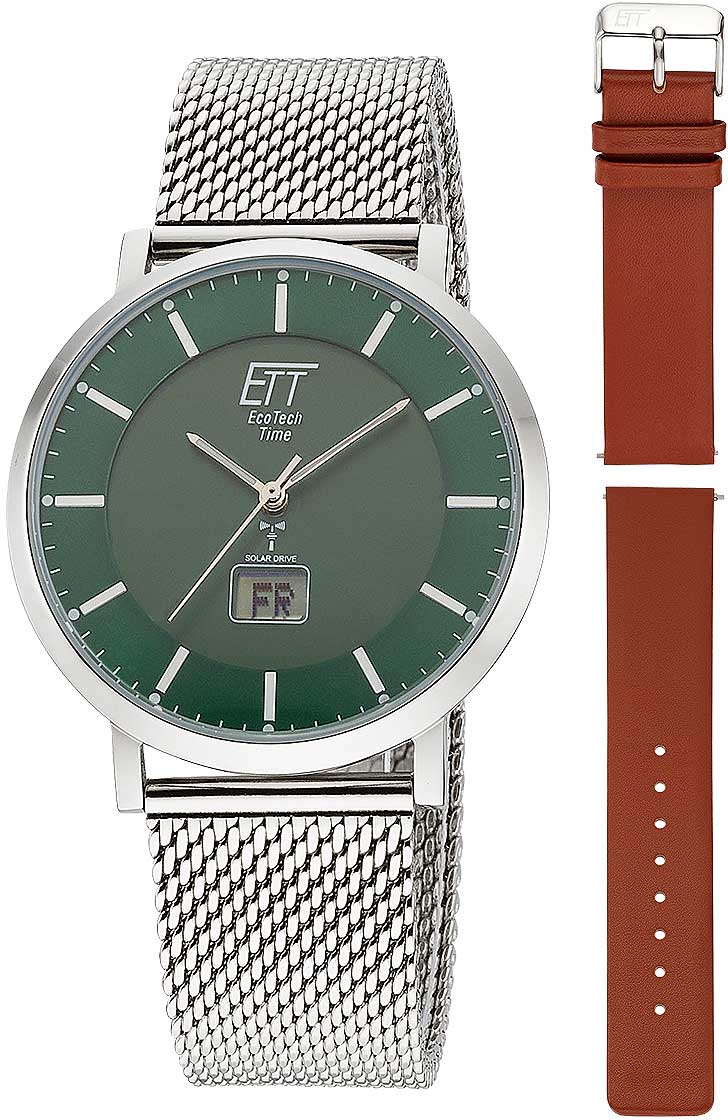 Eco Tech Time EGS-11622-81MS Herren Uhr • Funk-Solar • Analog-Digital-Anzeige