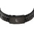 Herrenuhr-Armband mit schwarzer Schließe und ET-Logo, Gliederarmband