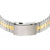 Herrenarmbanduhr mit zweifarbigem Metallgliederarmband und Dornschließe, Silber/Gold