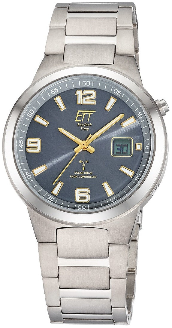 Herrenuhr, Grau, Funksolar, aus Titan – ETT Eco Tech Time Modell: EGT-11708-52M