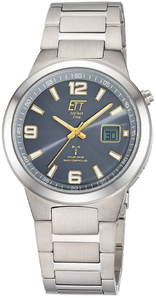 Herrenuhr, Grau, Funksolar, aus Titan – ETT Eco Tech Time Modell: EGT-11708-52M