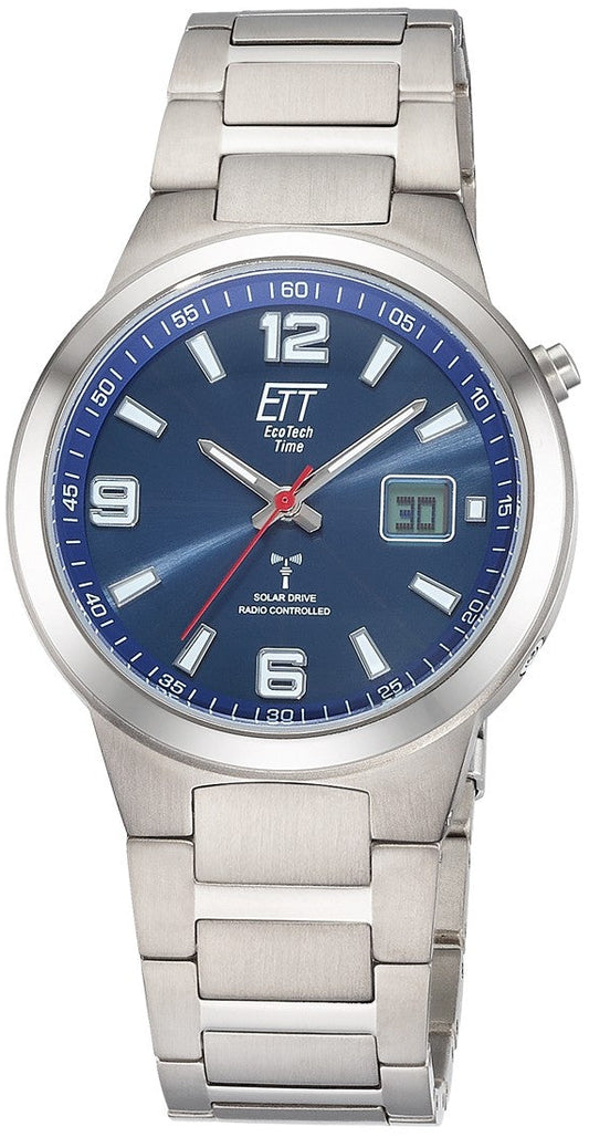 Herren Solar Funkuhr Titan Blau – ETT Modell: EGT-11709-32M