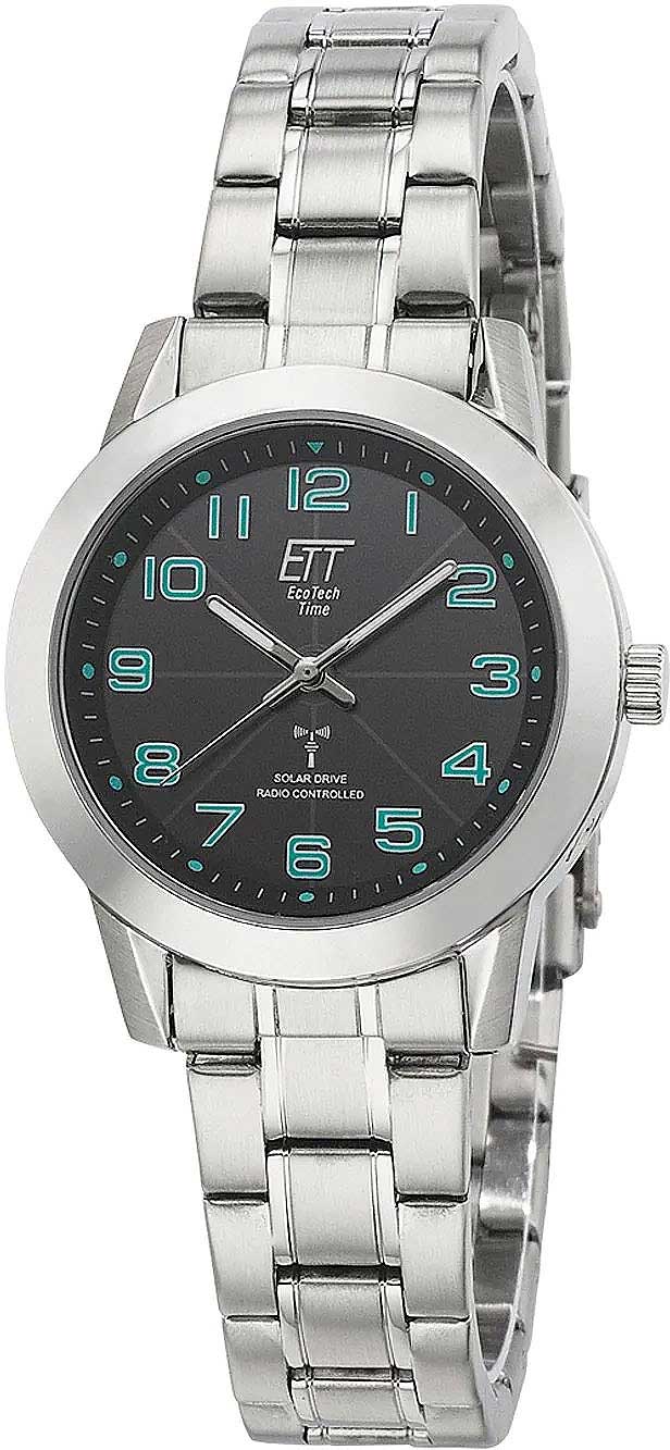 Eco Tech Time Basic ELS-11504-22M Damen Uhr • Funksolar • Edelstahl