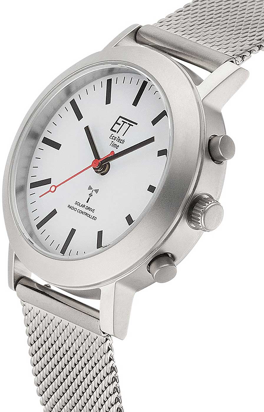 Eco Tech Time Solar Drive ELS-11583-11M Damen Uhr • Funksolar • Milanaise