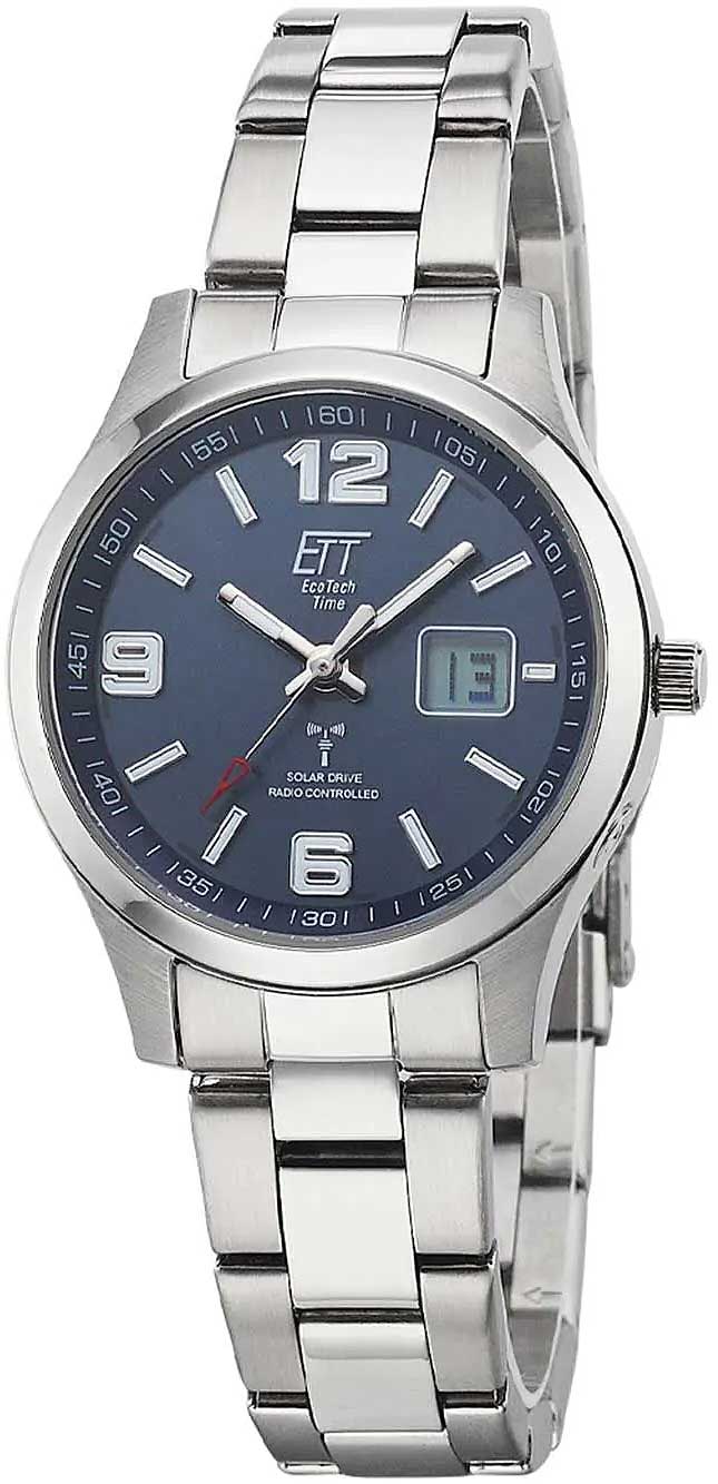 Eco Tech Time Gobi ELS-11589-32M Damen Uhr • Funksolar • Saphirblaues Zifferblatt