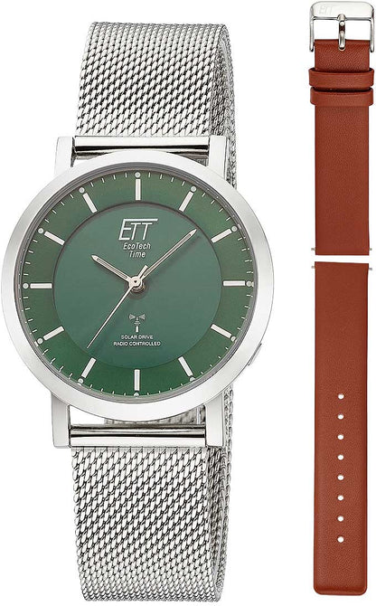 Eco Tech Time Atacama ELS-11618-81MS Damen Uhr • Funksolar • Edelstahl