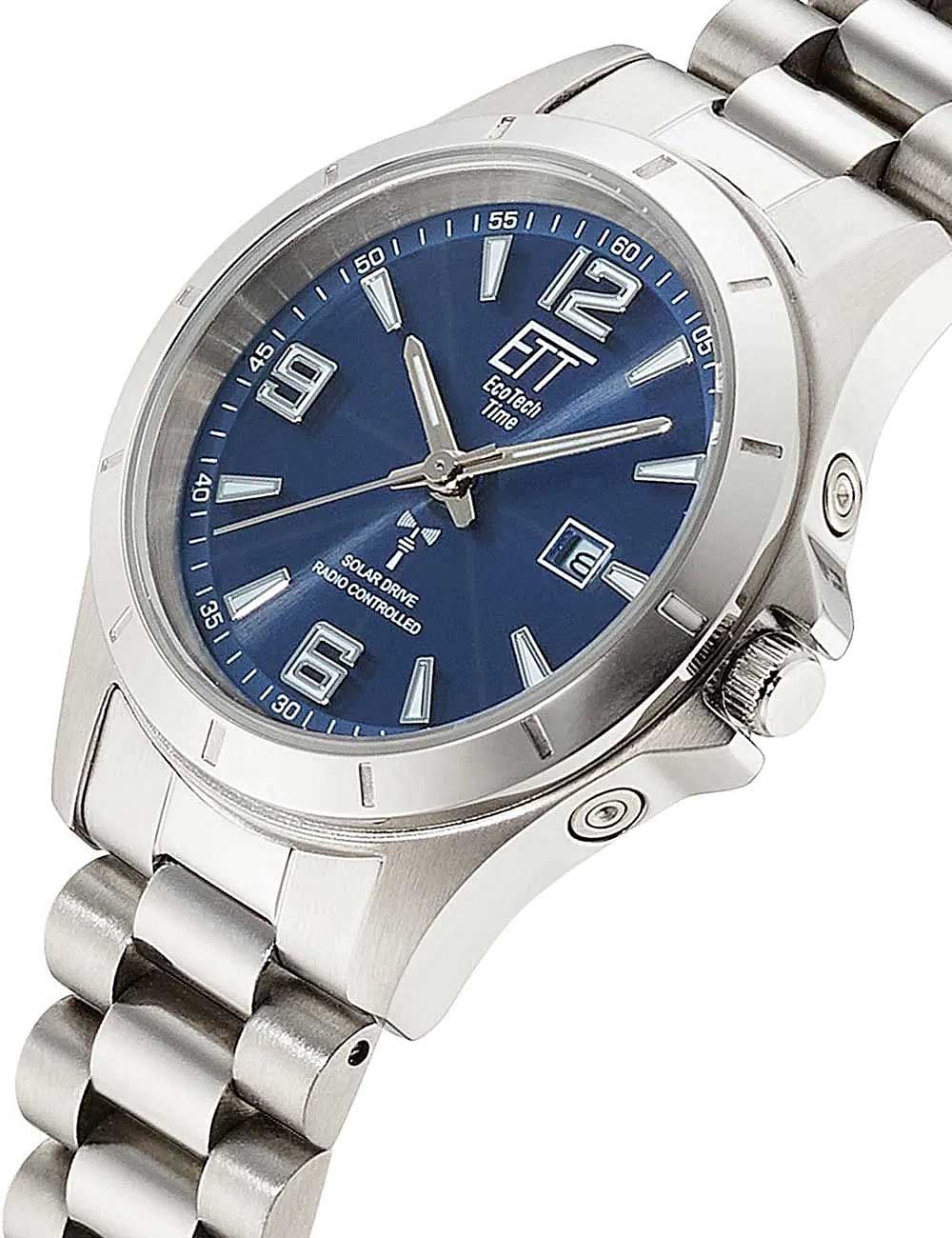 Eco Tech Time Gobi ELS-11675-32M Damen Uhr • Funk-Solar-Antrieb • Mineralglas