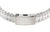 Damenuhr mit silberner Dornschließe und Gliederarmband aus Metall