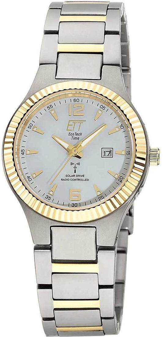 Eco Tech Time Everest ELT-11672-12M Damen Uhr • Funksolar • Bicolor