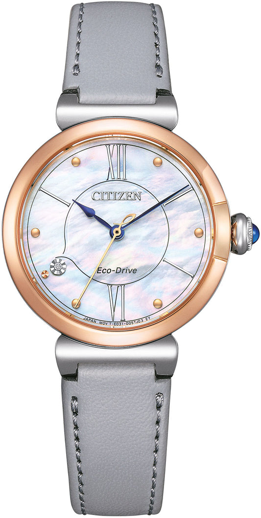 Citizen L EM1074-15D Uhr • Eco-Drive Solarantrieb • Perlmutt-Zifferblatt