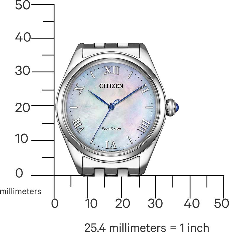 Citizen Elegant EM1140-80D Uhr • Eco-Drive • Perlmutt-Zifferblatt