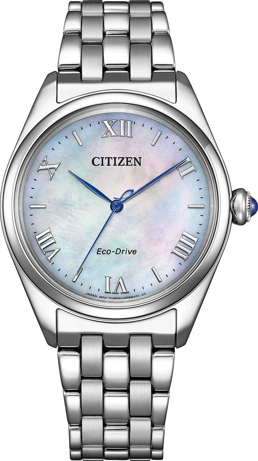 Citizen Elegant EM1140-80D Uhr • Eco-Drive • Perlmutt-Zifferblatt
