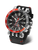 Vostok Europe herrklocka med svart urtavla, röd boettring och svart armband
