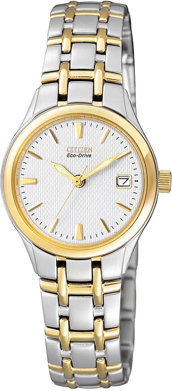Citizen Eco-Drive EW1264-50A Damenuhr • Solar • Bicolor