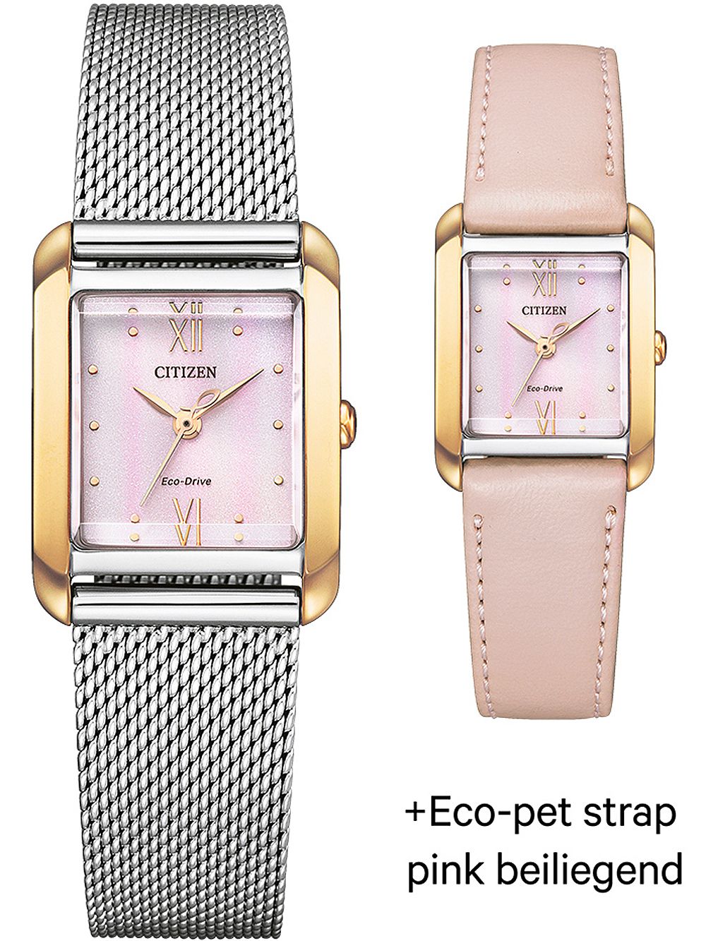 Citizen Elegance EW5596-66X Damen Armbanduhr Roségold • Saphirglas • Eco-Drive Solar