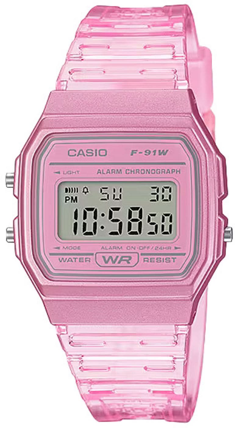 Casio Vintage F-91WS-4EF Damenuhr • Kultiges Retro-Design • Praktische Alltagsfunktionen