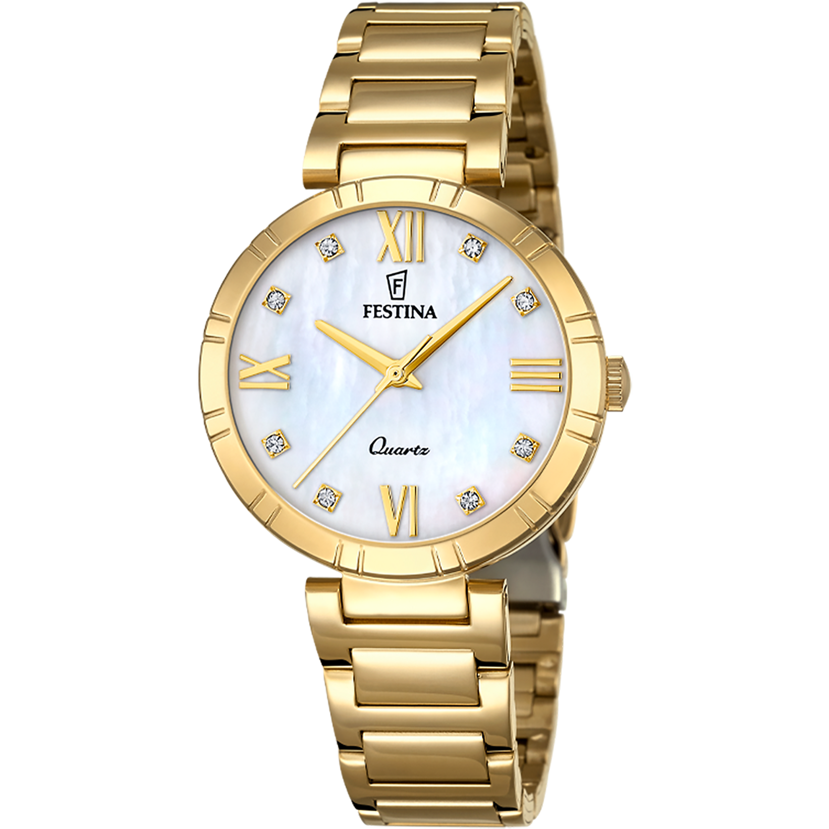 Festina Mademoiselle F16938/2 Damenuhr • Perlmutt-Zifferblatt • Mineralglas