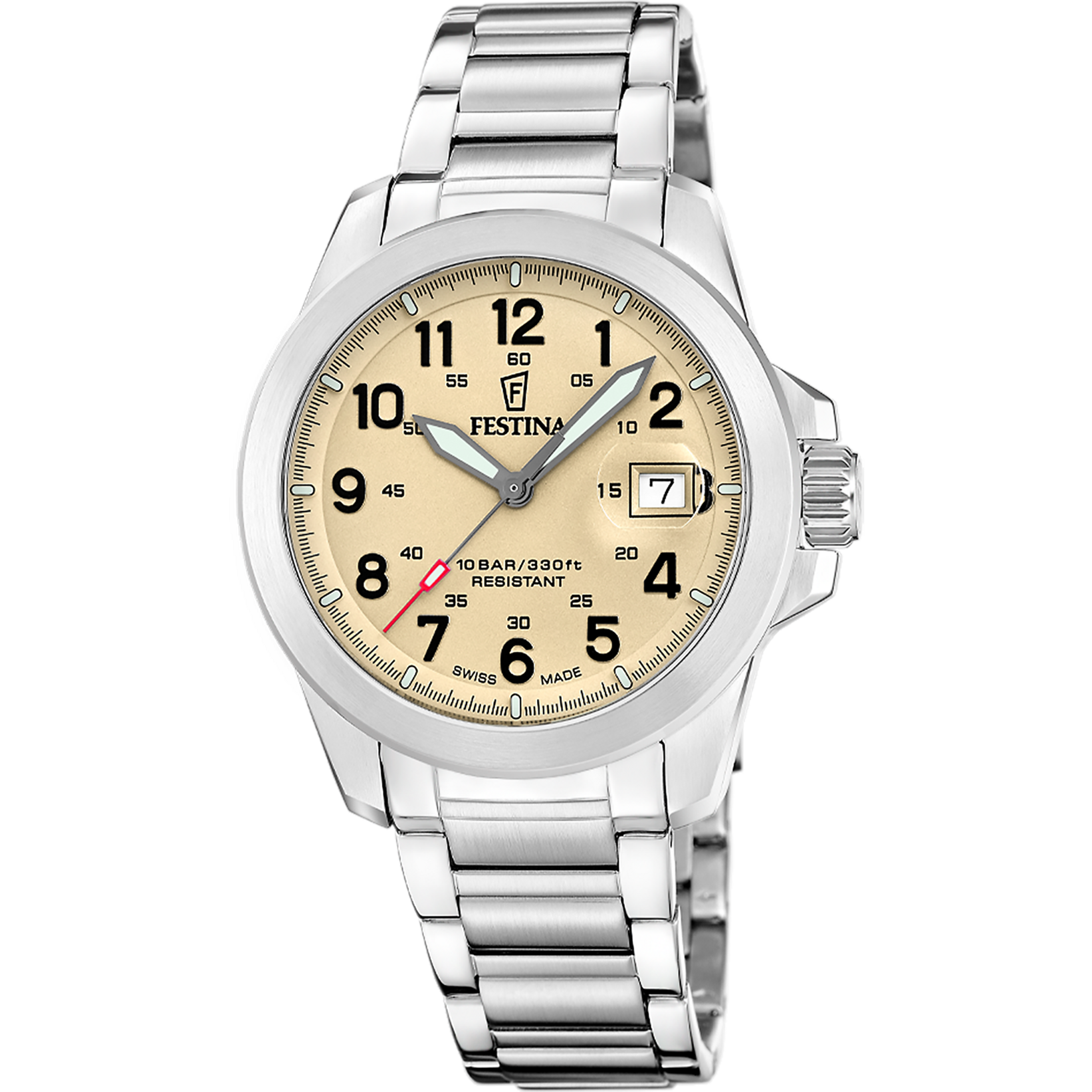 Festina Swiss Made Field F20081/1 Herrenuhr • Saphirglas • 3 Wechselarmbänder