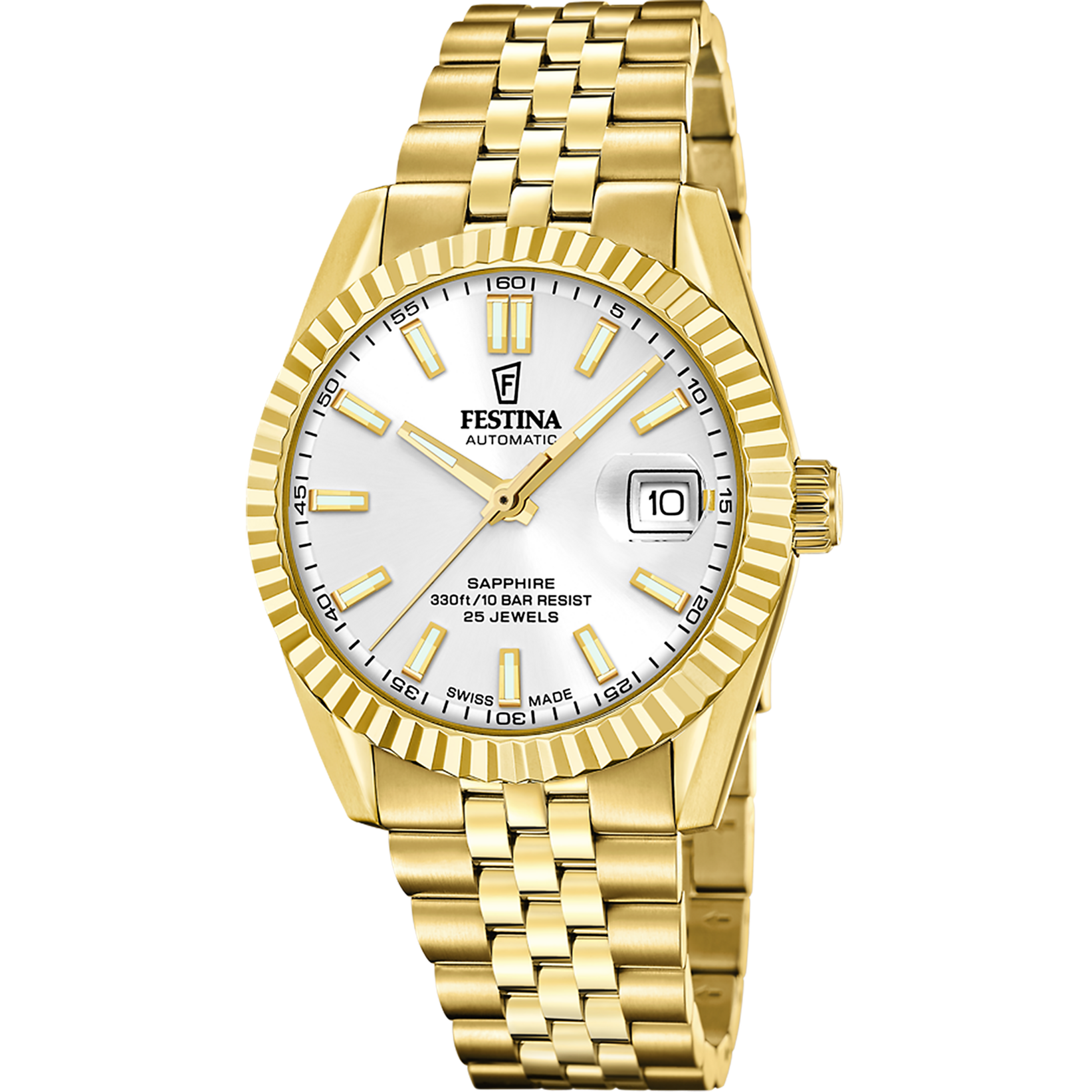 Festina Swiss Made F20092/1 Herrenuhr • Automatikwerk Soprod P024 • Saphirglas