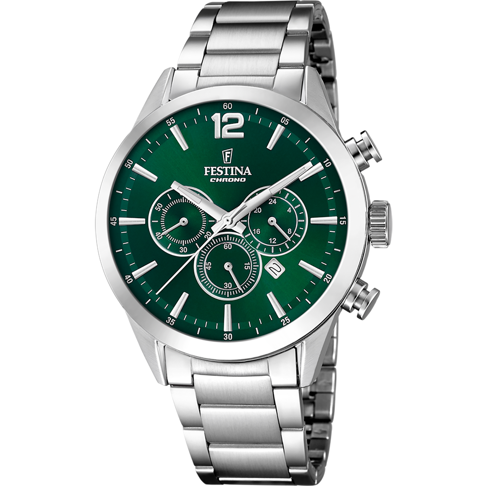 Festina Chronograph F20343/B Herren Armbanduhr Grün • Miyota Quarzwerk • Chronograph mit Datum