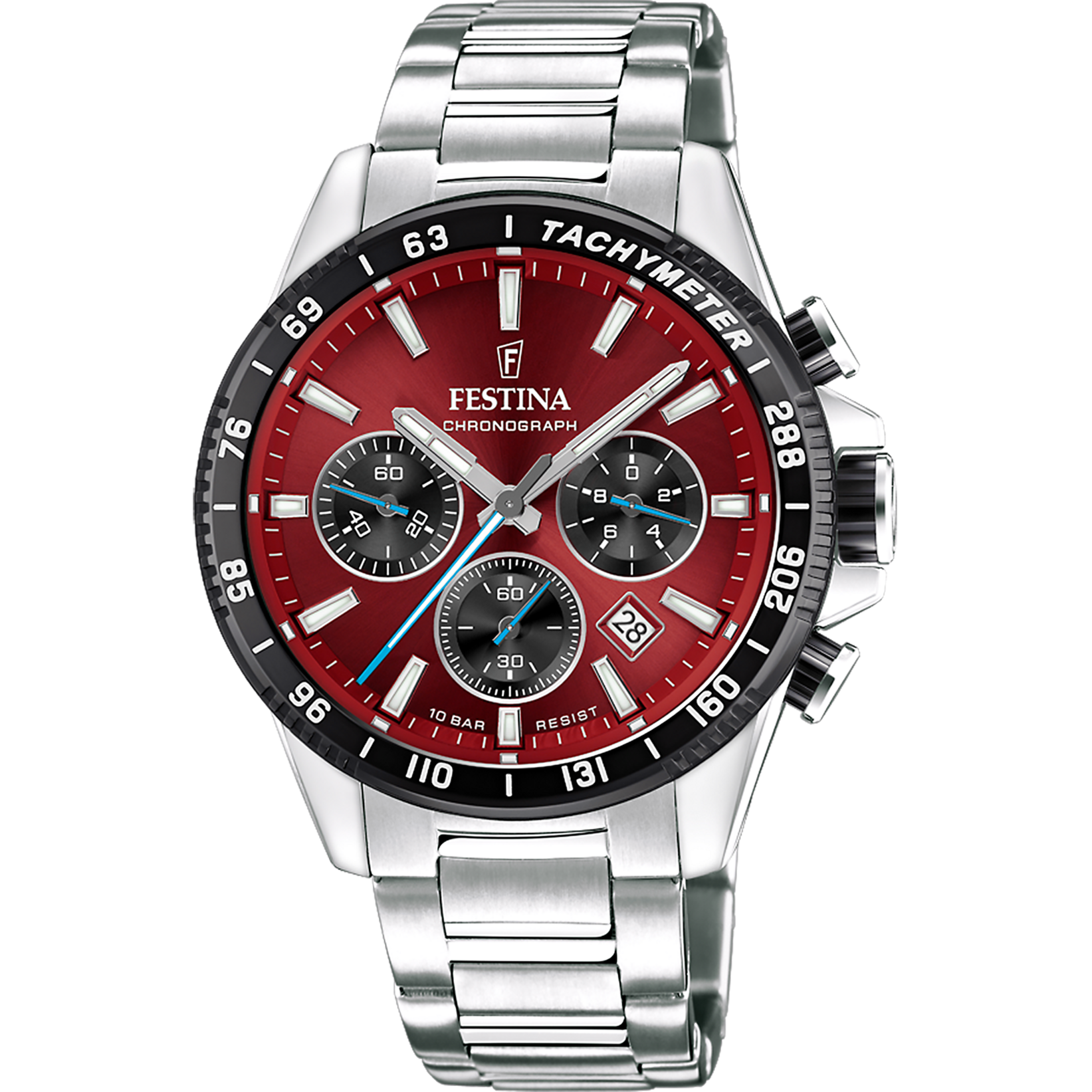 Festina Timeless Chronograph F20560/7 Herrenuhr Rot • Chronograph • Miyota Quarzwerk